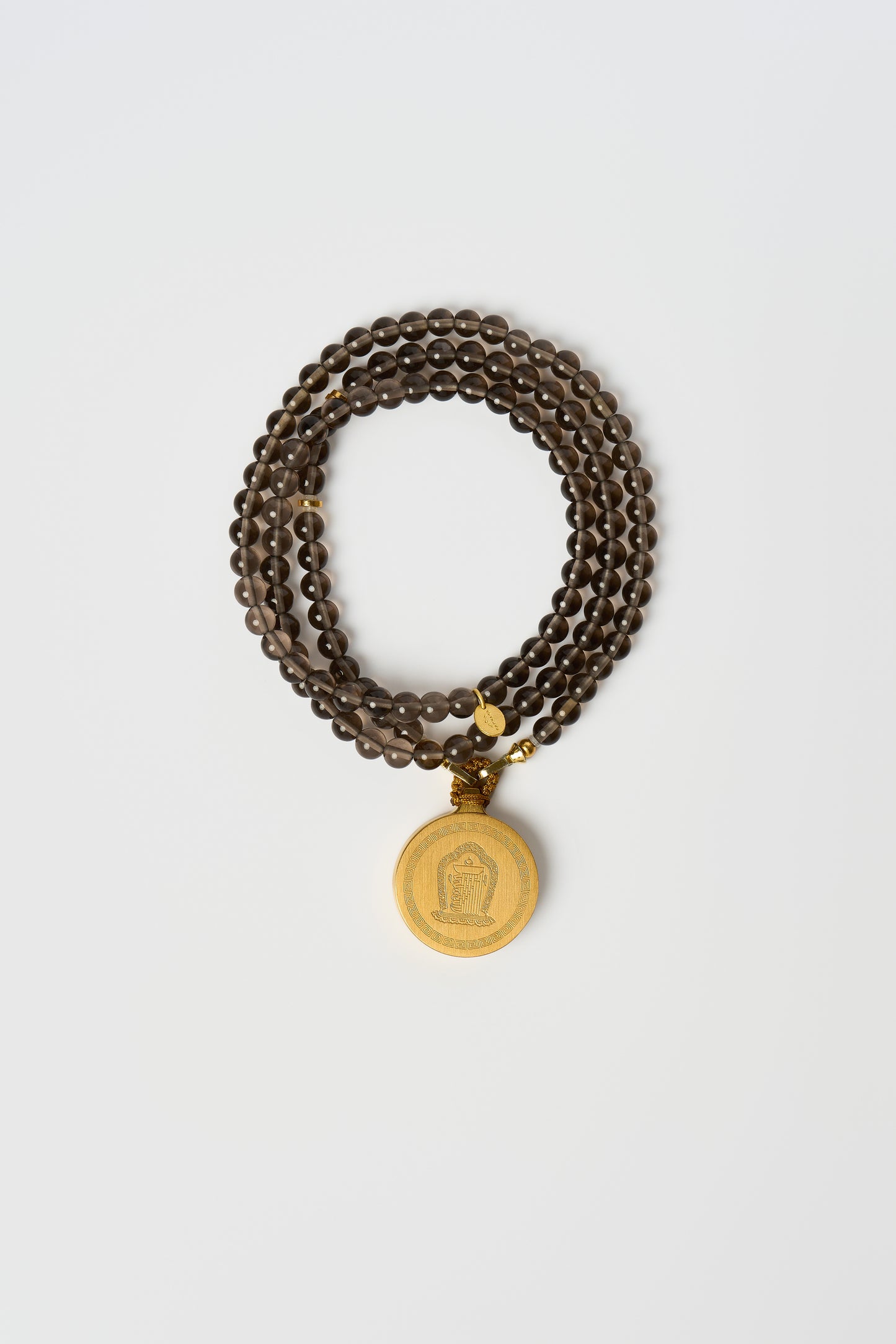 Zodiac Motif Pendant with Natural Black Obsidian Necklace -Monkey