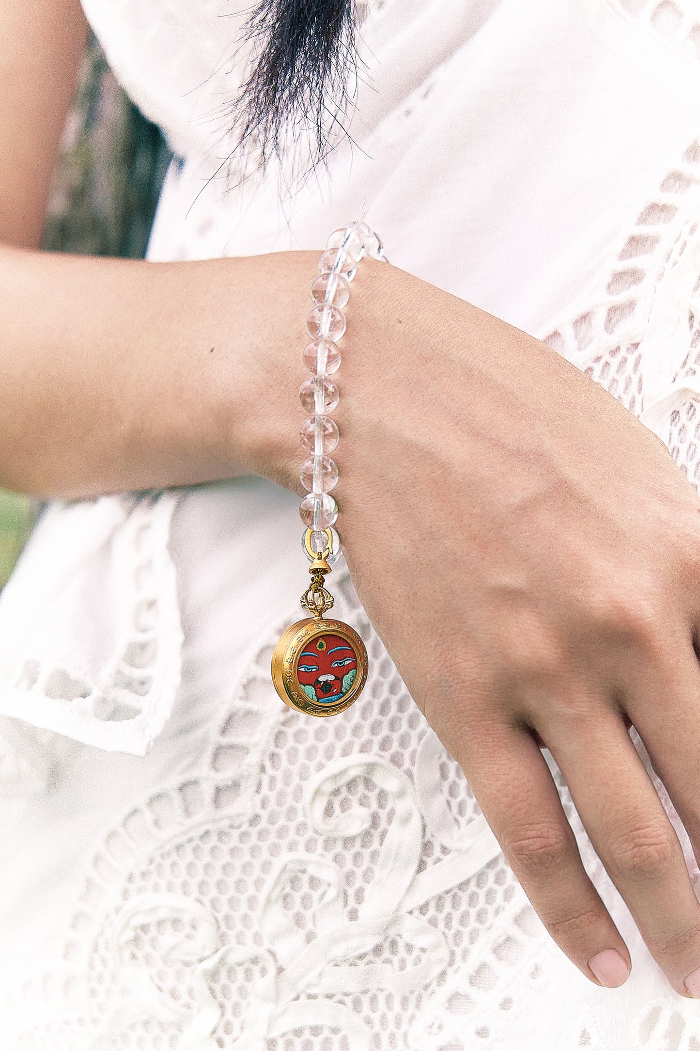 Zodiac Pendant with Natural Clear Quartz Bracelet – Dog