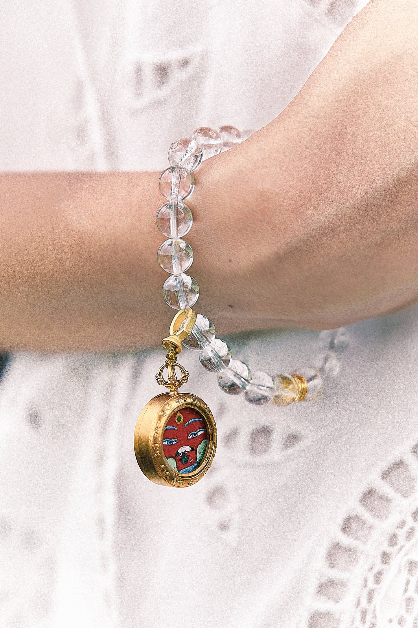 Zodiac Pendant with Natural Clear Quartz Bracelet – Dog