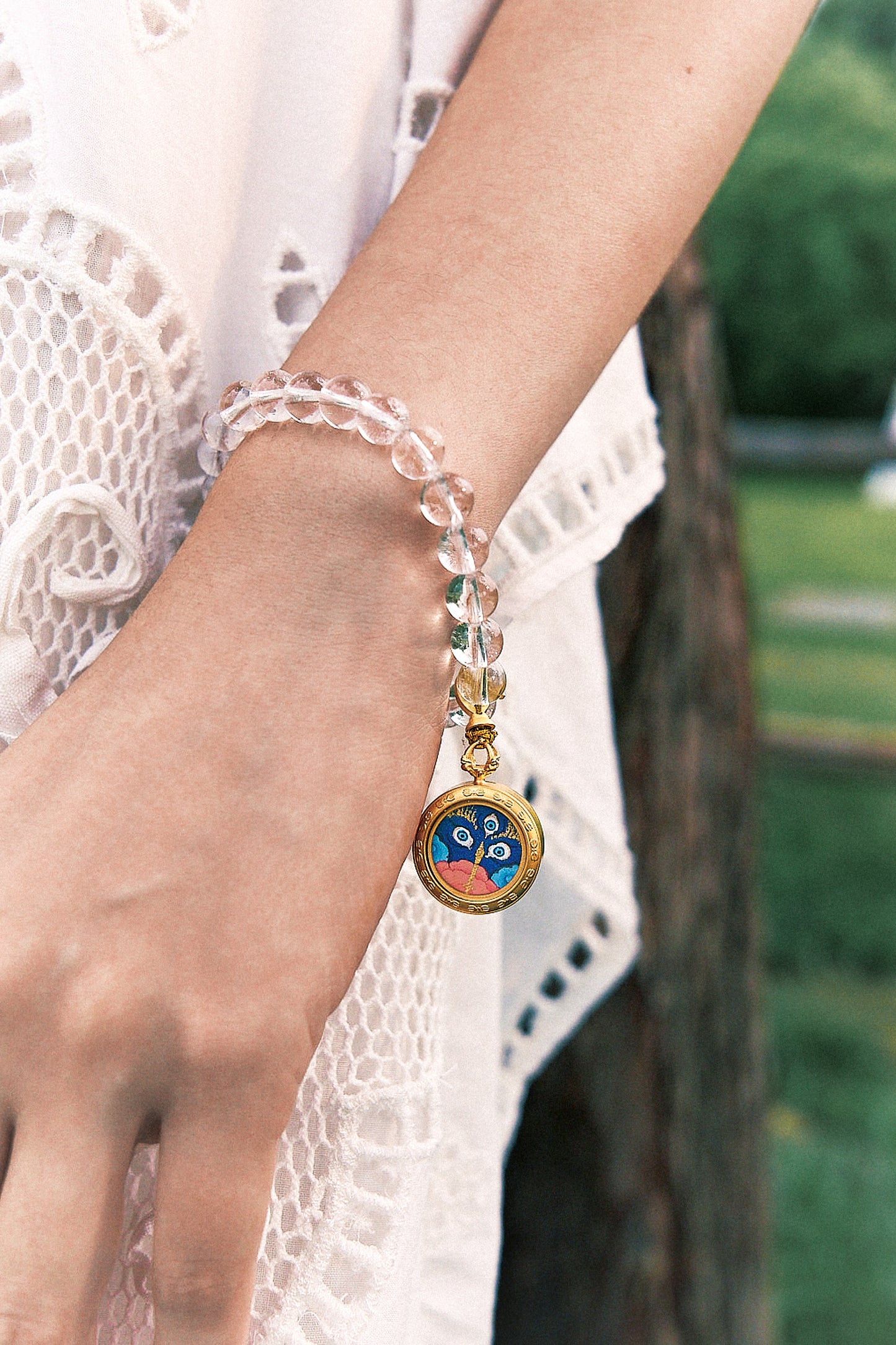 Zodiac Pendant with Natural Clear Quartz Bracelet – Rooster