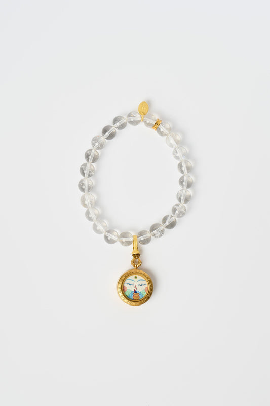 Zodiac Pendant with Natural Clear Quartz Bracelet  – Dragon