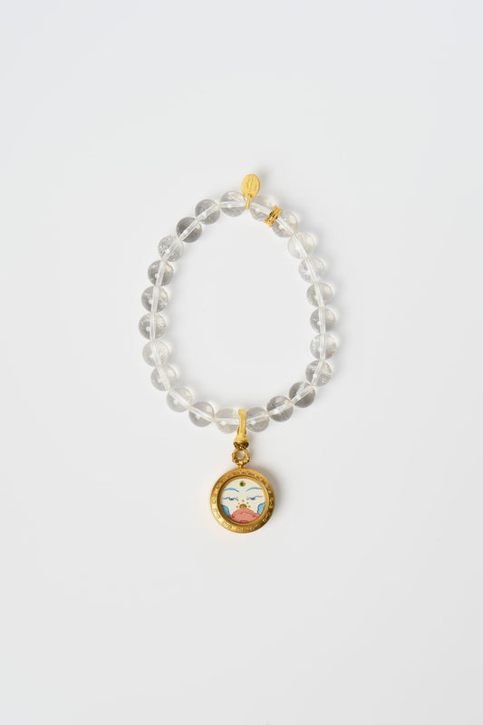 Zodiac Pendant with Natural Clear Quartz Bracelet – Goat