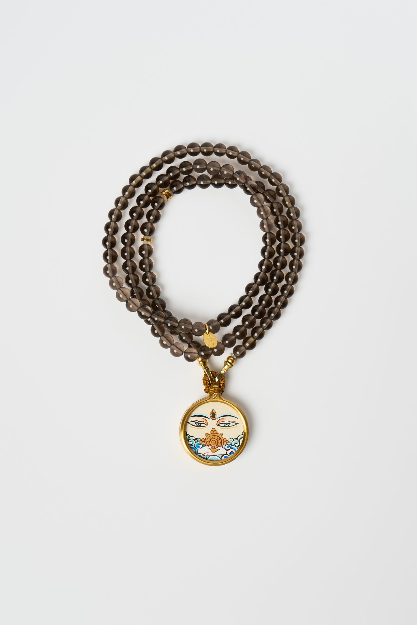 Zodiac Motif Pendant with Natural Black Obsidian Necklace -Monkey