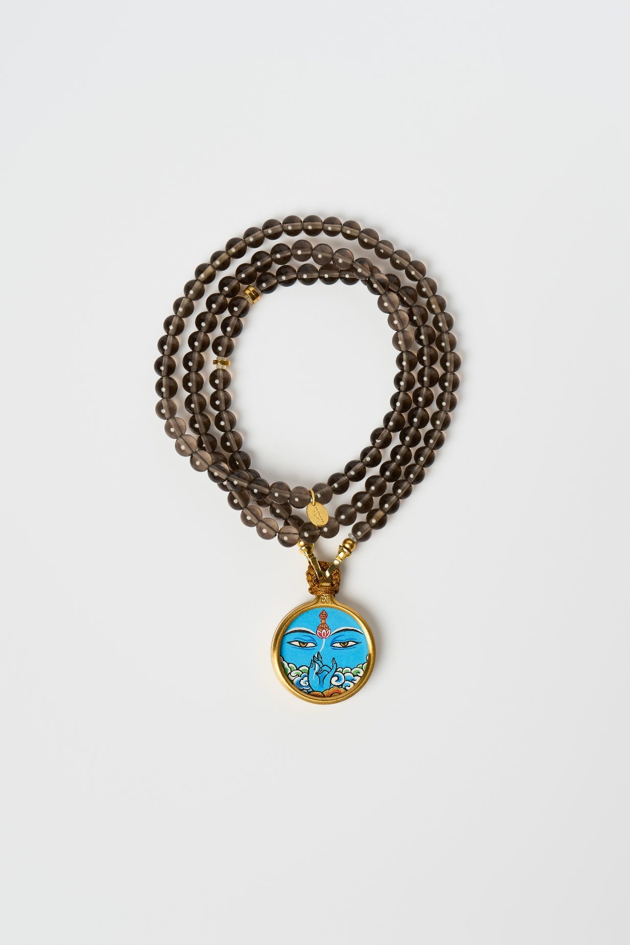 Zodiac Motif Pendant with Natural Black Obsidian Necklace – Horse