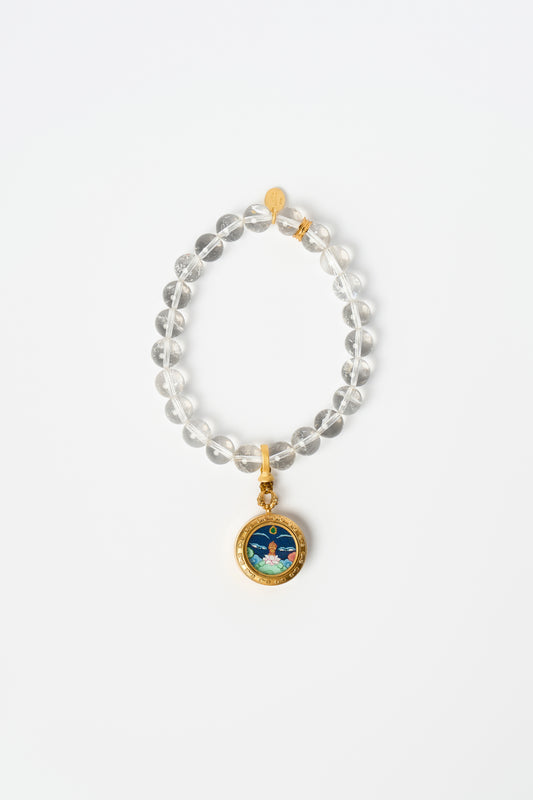 Zodiac Pendant with Natural Clear Quartz Bracelet – Horse