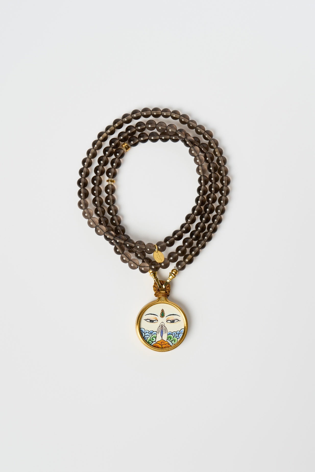 Zodiac Motif Pendant with Natural Black Obsidian Necklace – Rat