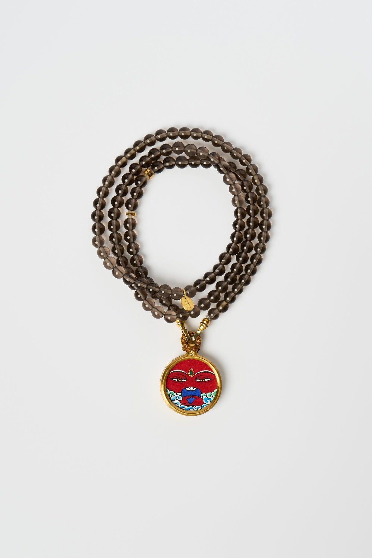 Zodiac Motif Pendant with Natural Black Obsidian Necklace – Dog