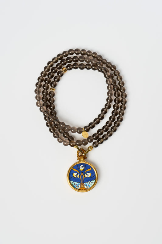 Zodiac Motif Pendant with Natural Black Obsidian Necklace – Rooster
