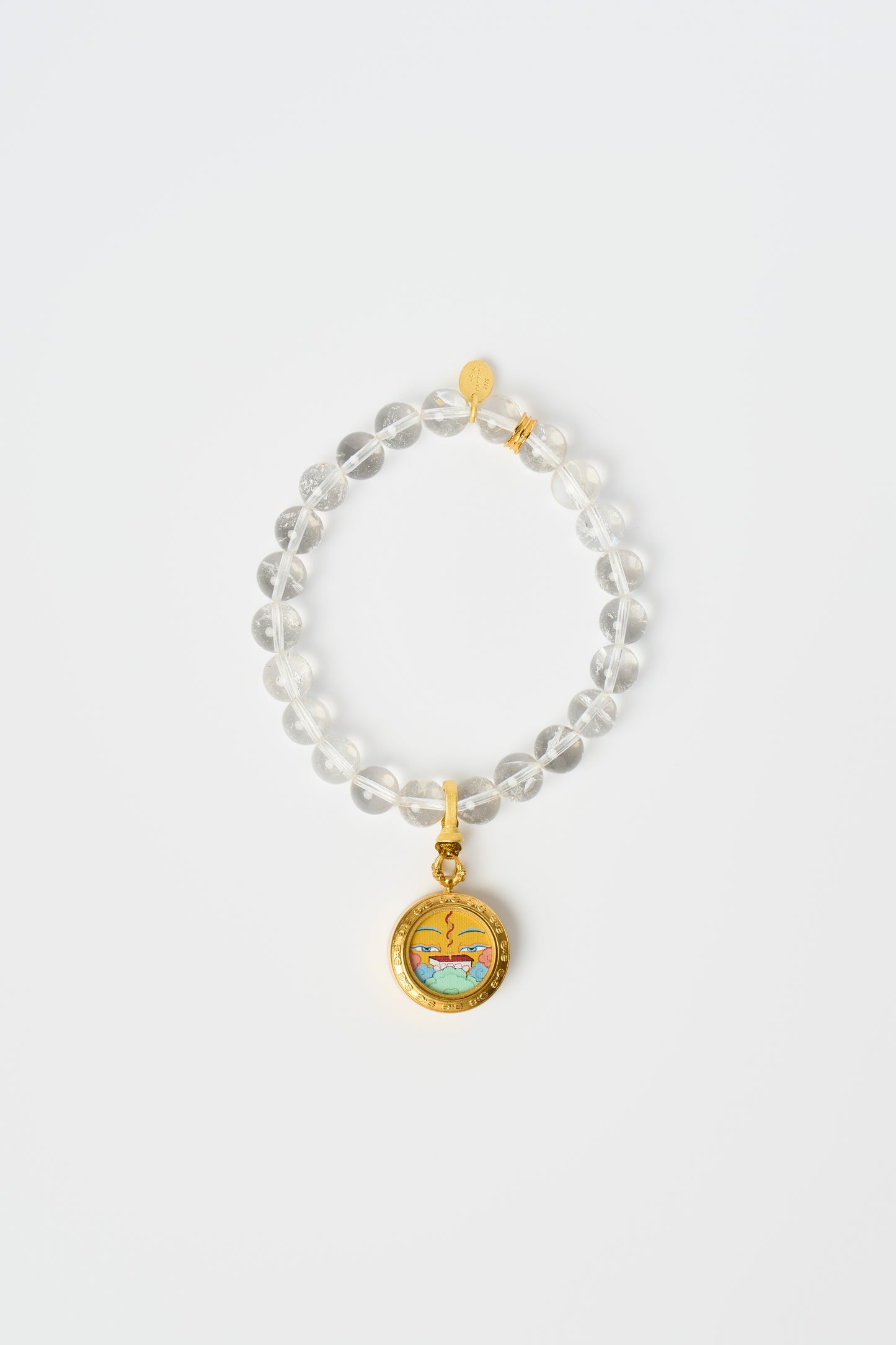 Zodiac Pendant with Natural Clear Quartz Bracelet - Monkey