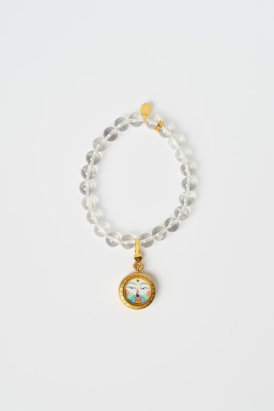 Zodiac Pendant with Natural Clear Quartz Bracelet – Snake