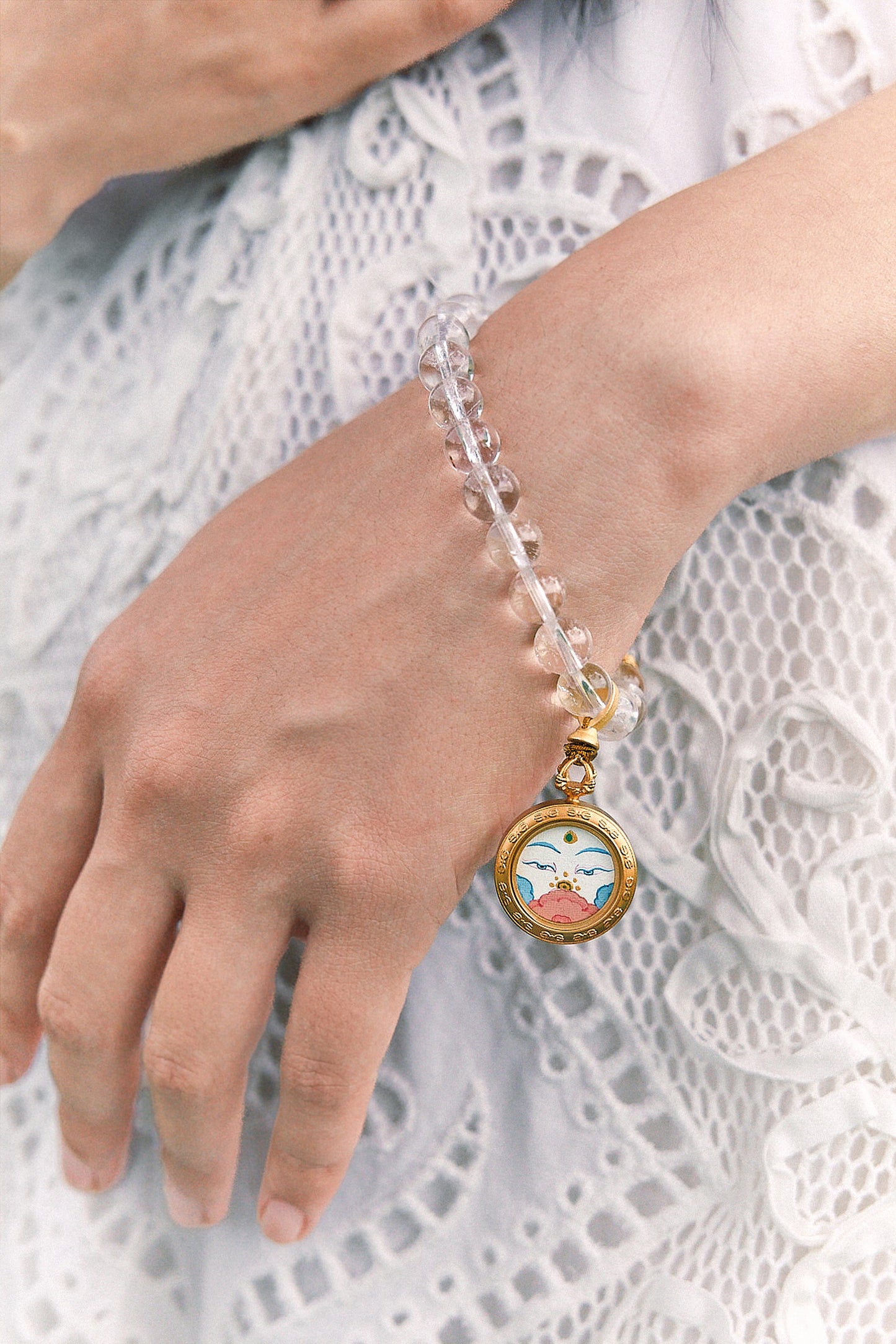 Zodiac Pendant with Natural Clear Quartz Bracelet – Goat