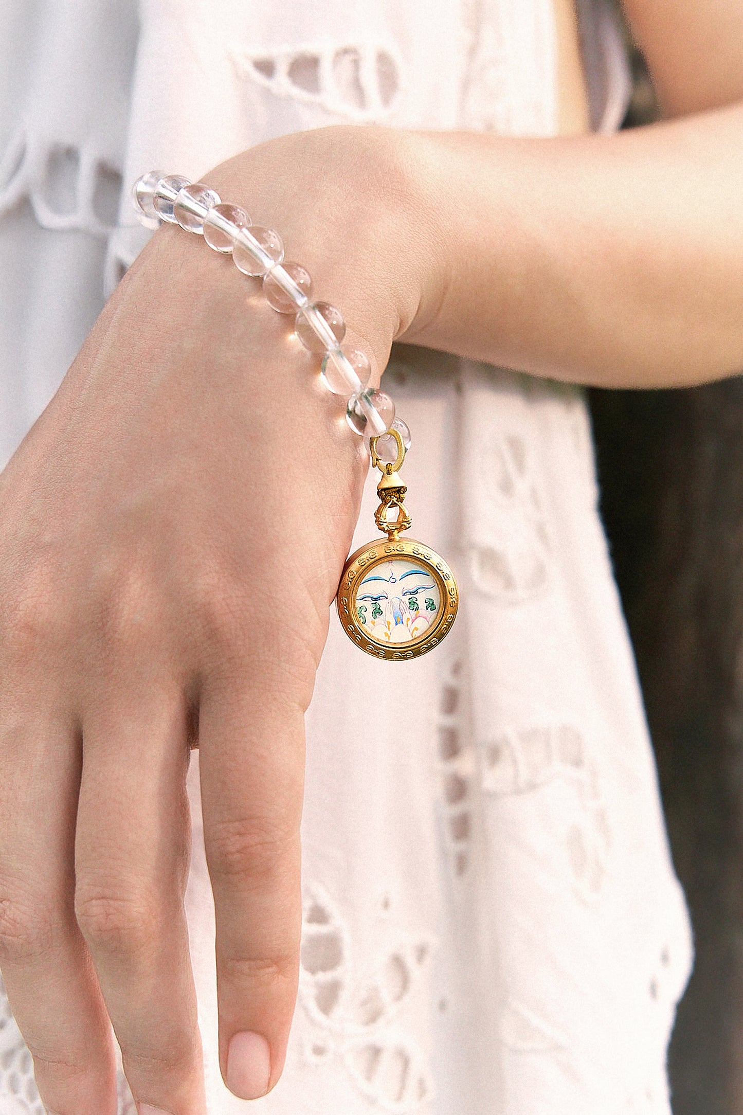 Zodiac Pendant with Natural Clear Quartz Bracelet  – Rat
