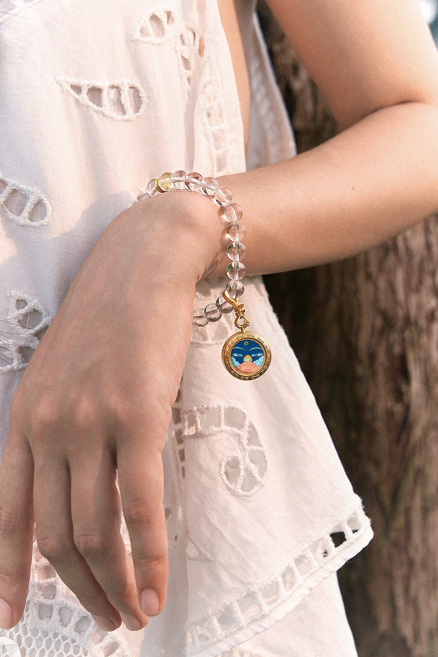 Zodiac Pendant with Natural Clear Quartz Bracelet – Ox