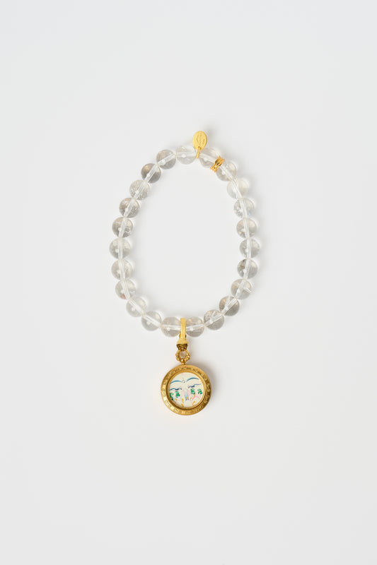 Zodiac Pendant with Natural Clear Quartz Bracelet  – Rat